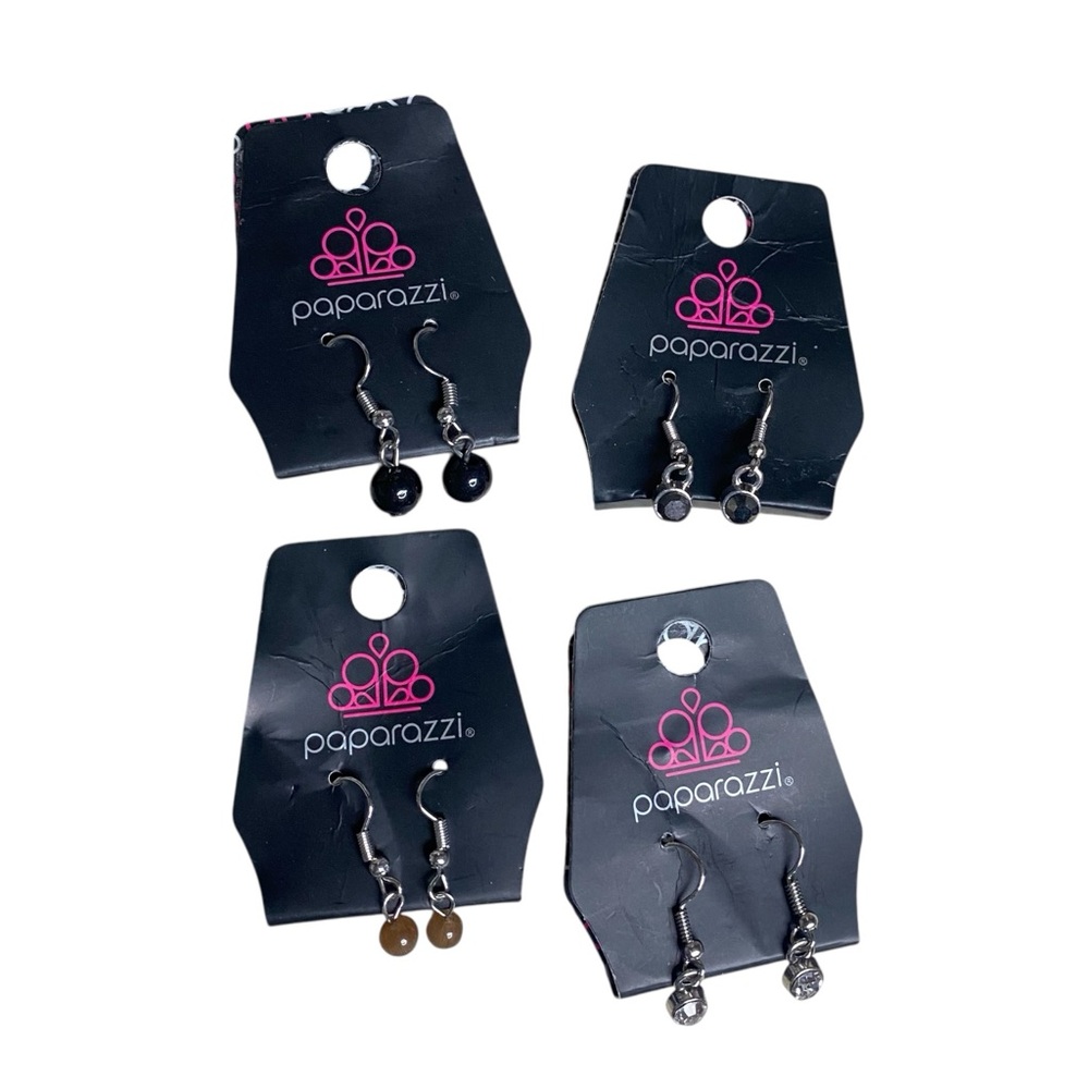Paparazzi Elegant Earring Set - Black, Silver, Brown